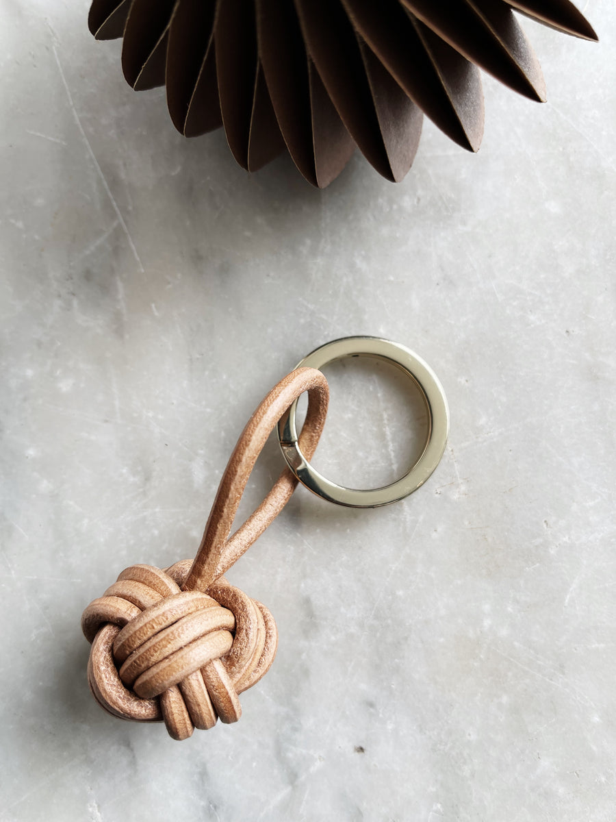 Leather Knot Keyring Ecoco