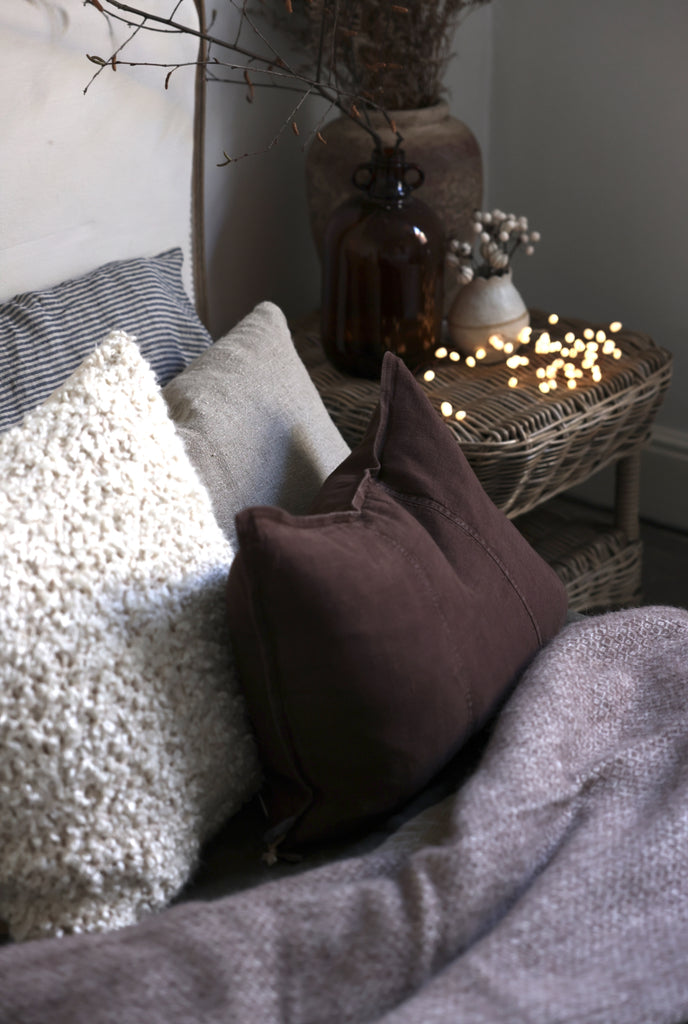 Chocolate Linen Cushion