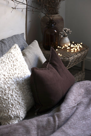 Chocolate Linen Cushion