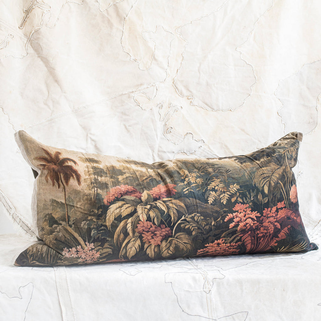 Linen and Velvet cushion