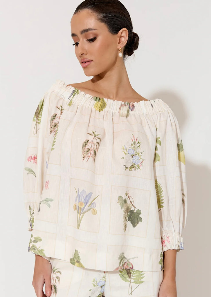 Botanical Linen Top